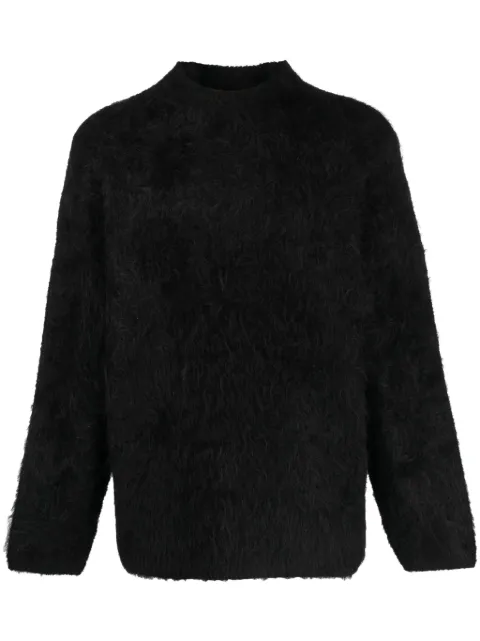 Séfr Harubla brused-effect jumper Black HARUSWEATER