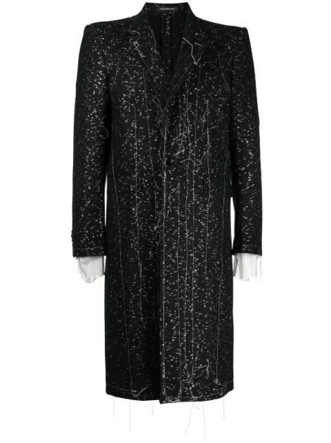 Nicolas Andreas Taralis exposed-seam single-breasted coat Black MT10065010