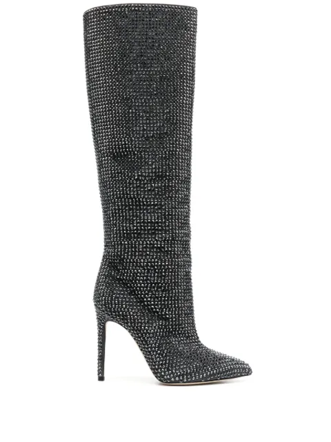Paris Texas Holly 115mm crystal-embellished boots Black PX517XSACH