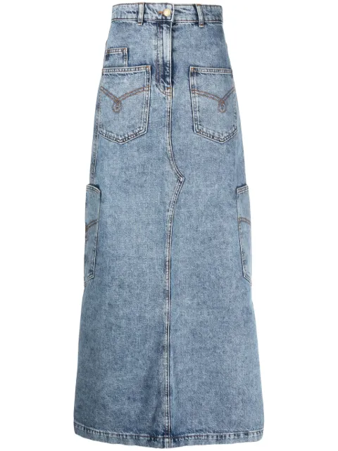 MOSCHINO JEANS denim midi skirt Black J01078736