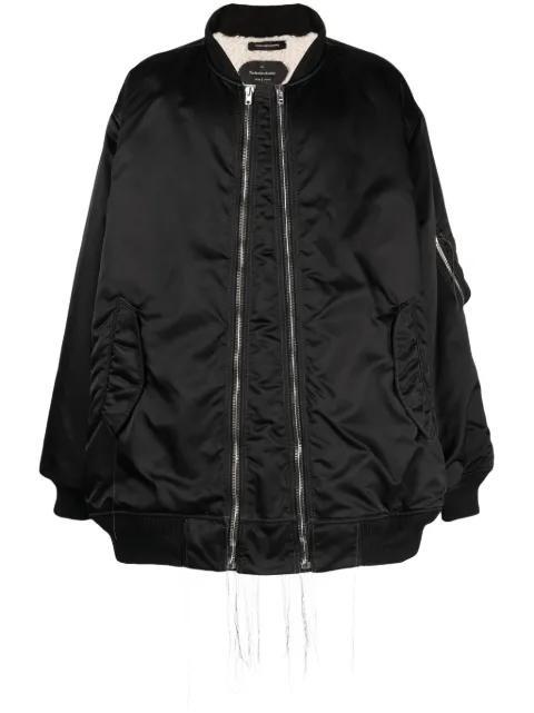 Nicolas Andreas Taralis exposed-seam zip-up bomber jacket Black BL10036002