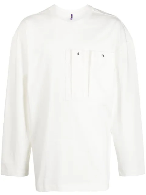 OAMC long-sleeve organic cotton T-shirt Neutrals 23A28OAJ02