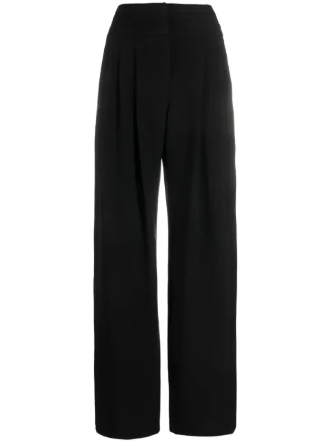 IRO pleat-detail wide-leg trousers Black 23WWP23JEON