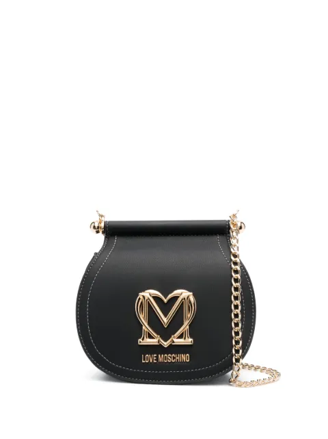 Love Moschino logo-plaque crossbody bag Black JC4228PP0HKG0000