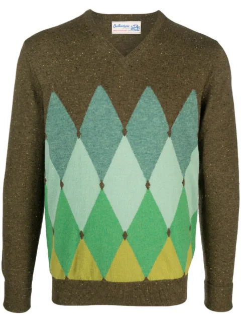 Ballantyne argyle-intarsia knit jumper Green B2P00112KA8
