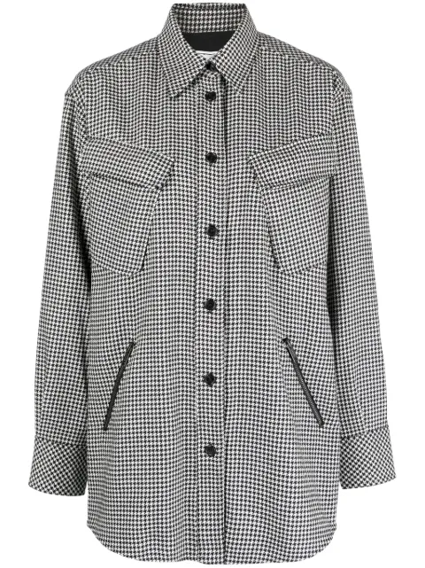 Iceberg houndstooth-pattern shirt jacket Black G0513043