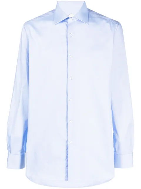 Pal Zileri long-sleeve cotton shirt Blue W370G45IS201