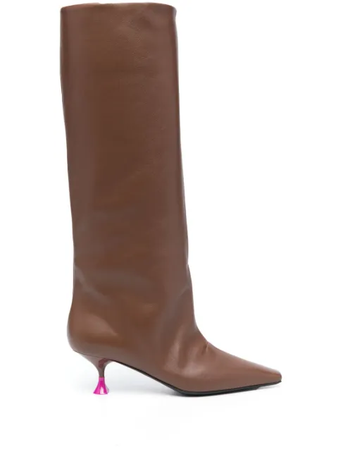3juin 55mm knee-length leather boots Brown 324W9008J0871Y57