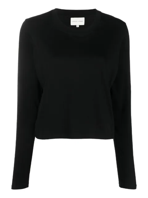 LouLou de Saison long-sleeve cotton T-shirt Black MASALBLK