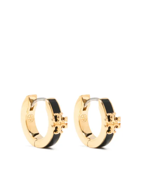 Tory Burch Icon enamel Huggie earrings Gold 155515