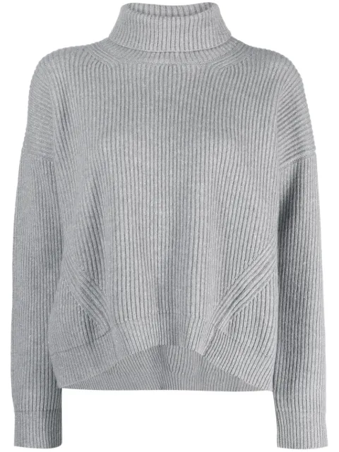 Peserico roll-neck silk-wool blend jumper Grey S99059F0709095