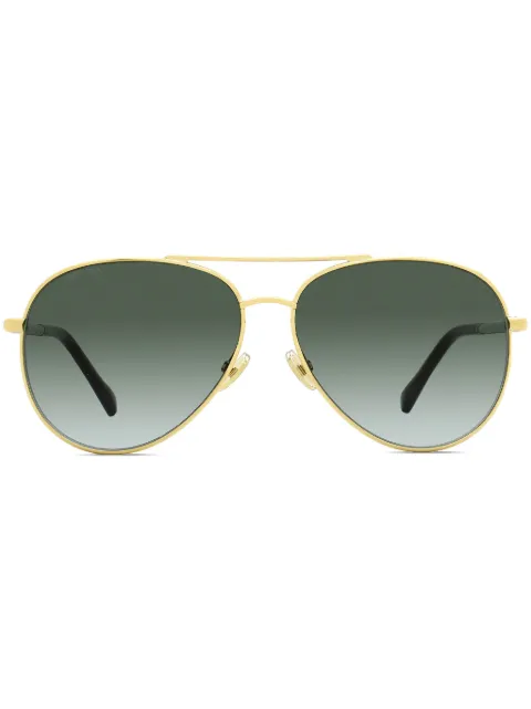 Jimmy Choo Eyewear tinted round-frame sunglasses Black DEVAN