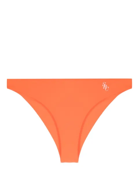 Sporty & Rich Romy logo-print bikini bottoms Orange SM975ML