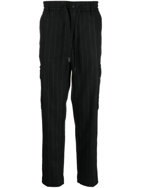 Versace Jeans Couture drawstring-waist striped trousers Black 75GAA103N0219