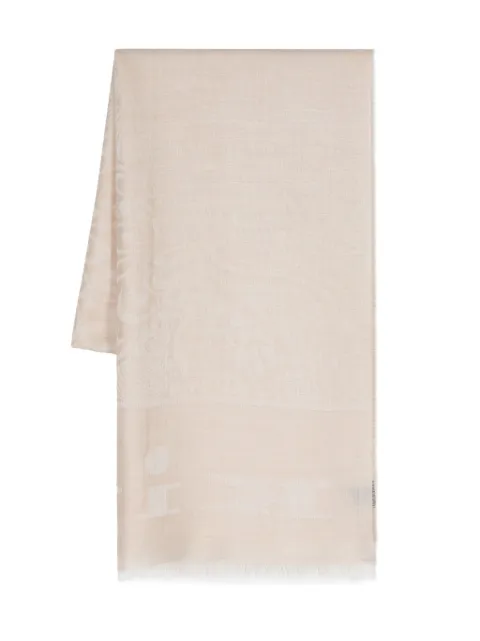 Kiton rectangular fringed scarf Neutrals USCIACXC107104000