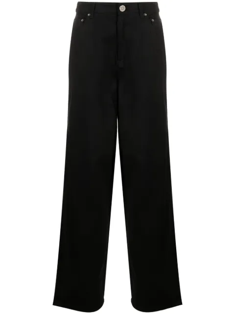 ROTATE BIRGER CHRISTENSEN logo-embellished straight-leg jeans Black 111204100