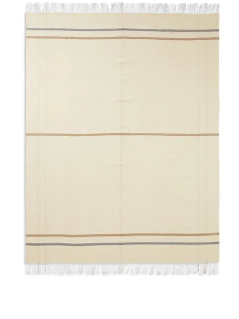 alonpi cashmere Bauvin fringe-detailing throw Neutrals 11191BAUV