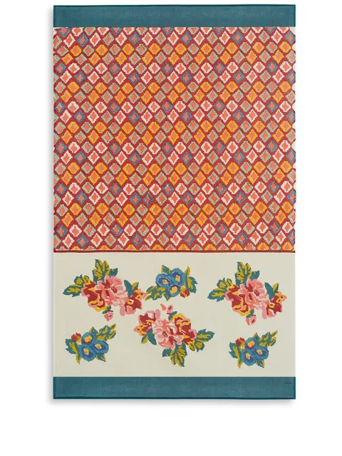 Lisa Corti Lisa Bouquet graphic-print beach towel Blue PAM110X180LIBCR