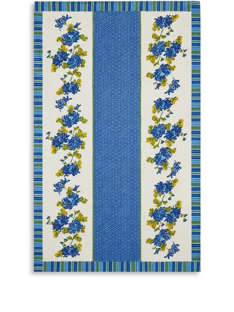 Lisa Corti Vienna floral-print rectangular tablecloth Blue VI180X270BCR