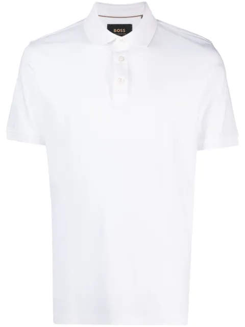 BOSS slim-cut jersey polo shirt White 50494980