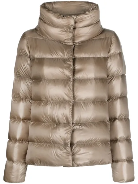 Herno funnel-neck padded jacket Brown PI001781D12017