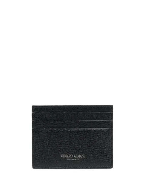 Giorgio Armani grained-textured leather card holder Black Y2R434YR56J