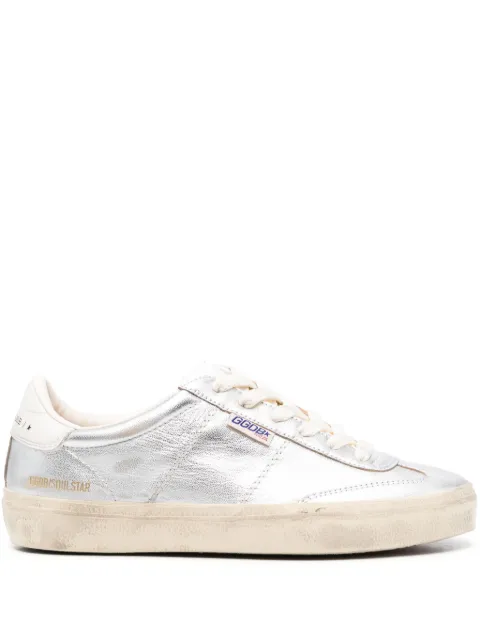 Golden Goose Soul-Star metallic leather sneakers Silver GWF00464F005052