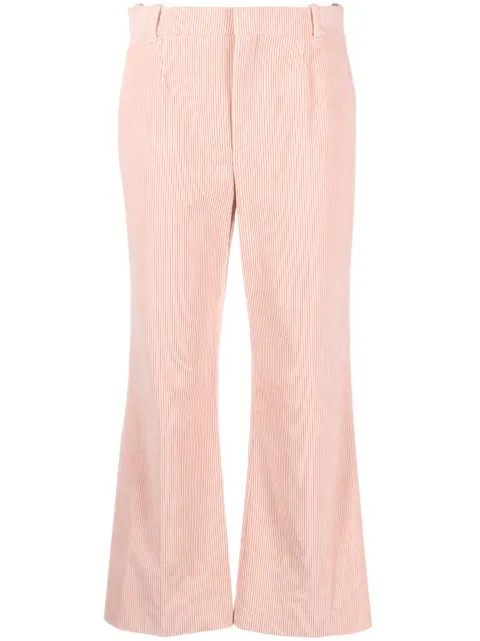 Chloé cropped corduroy trousers Pink CHC23APA01155