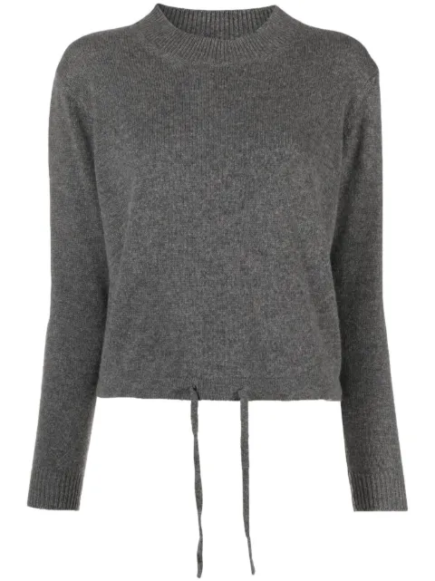Liska cashmere drawstring-hem jumper Grey WSD347