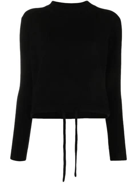 Liska cashmere drawstring-hem jumper Black WSD347