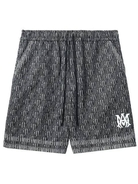 AMIRI logo-patch cotton shorts Blue PF23MPB003