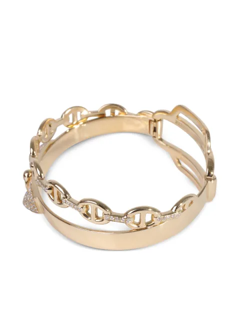Hermès Pre-Owned 18kt yellow gold Double Tour diamond bracelet Gold 117692