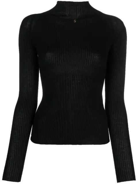 Bally logo-plaque high-neck jumper Black WKN02UWS013