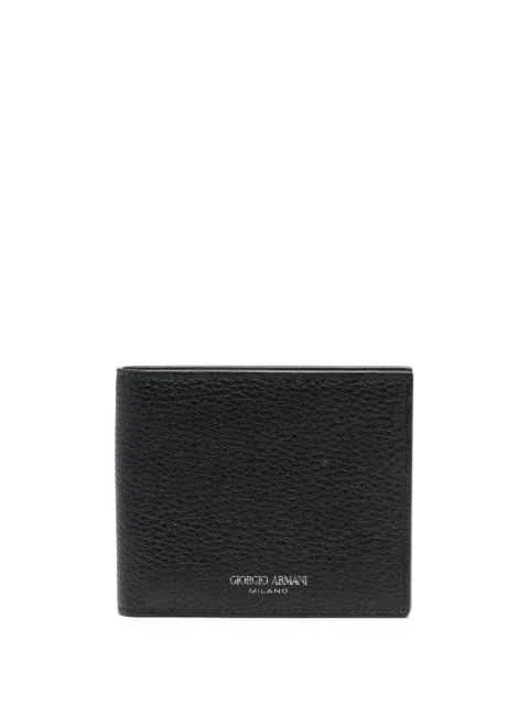 Giorgio Armani grained-textured leather wallet Black Y2R120YR56J