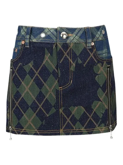 Andersson Bell argyle-pattern skirt Blue APA669W