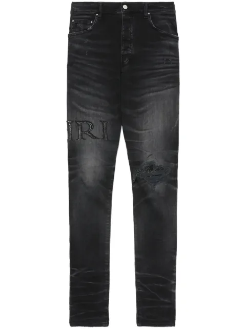 AMIRI crystal-embellished skinny jeans Black PF23MDS015