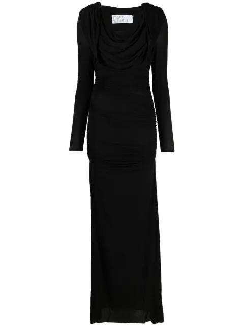 Giuseppe Di Morabito cowl-neck draped maxi dress Black PF23090LD243