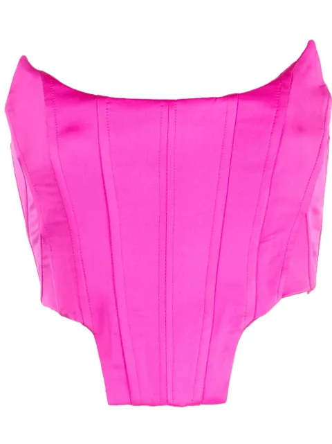 Giuseppe Di Morabito strapless satin corset top Pink PF23195TO109