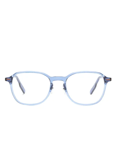 Zegna transparent square-frame glasses Blue EZ5255H
