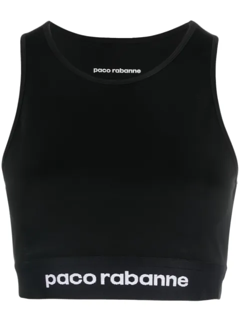 Rabanne Jersey Bodyline sports bra Black 23AJTO608PA0092