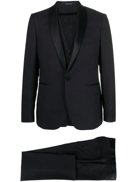 Tagliatore single-breasted virgin wool-silk suit Blue EFBR18A01LIS550017U
