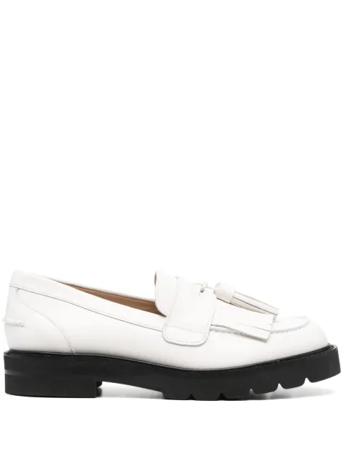 Stuart Weitzman Mila Lift Pearl leather loafers White S0399093