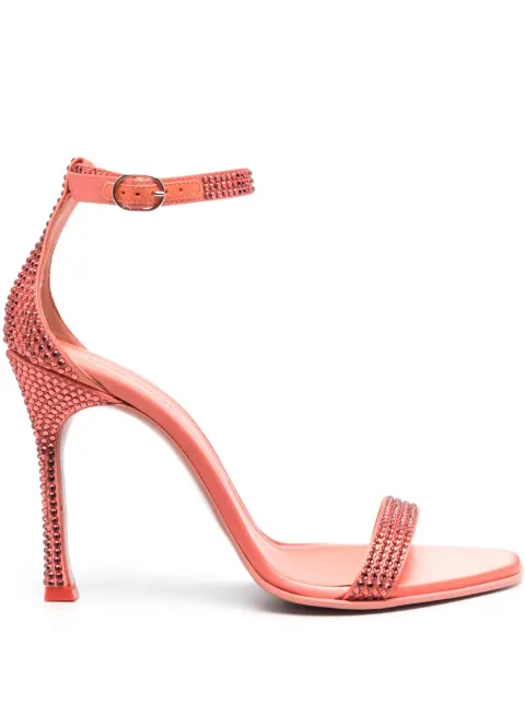 Amina Muaddi 115mm Kim crystal-embellished sandals Orange KIMCRYSTALSANDAL