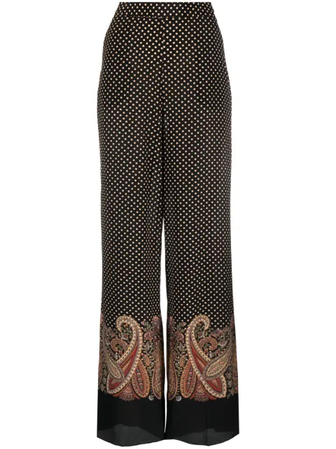 ETRO paisley-print wide-leg trousers Black 192075278