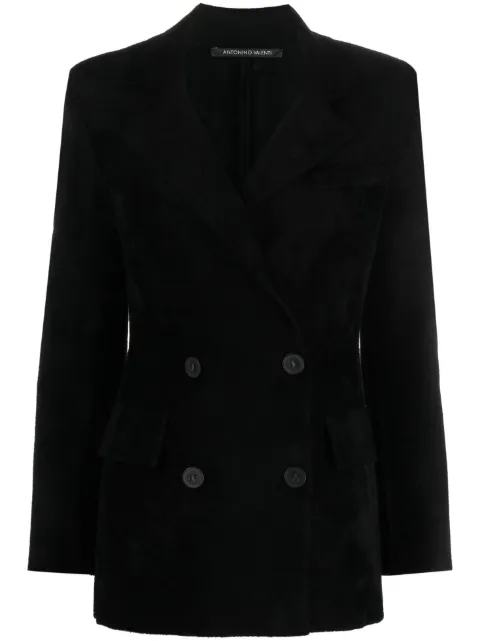 Antonino Valenti notched-lapel double-breasted blazer Black 6161AV23W02