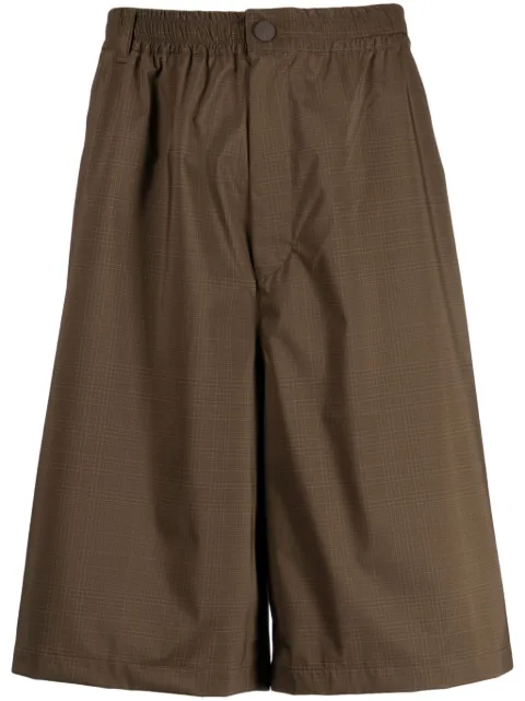 White Mountaineering straight-leg elasticated shorts Brown WM2371405