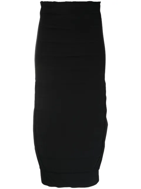 Thom Krom padded zip-up midi skirt Black WSK78