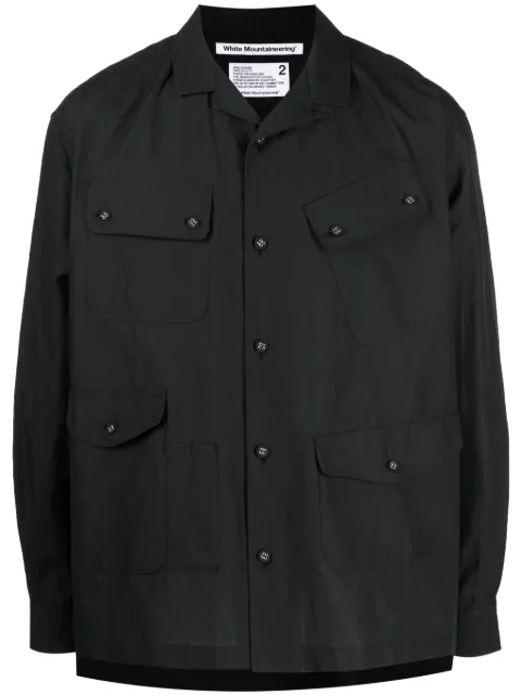White Mountaineering multi-pocket shirt jacket Black WM2371105
