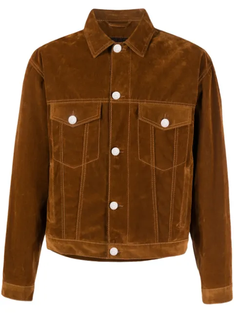ETRO logo-embroidered cotton jacket Brown 1S3929640