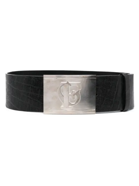 Gianfranco Ferré Pre-Owned 2000s logo-engraved belt Black GNFR220AA